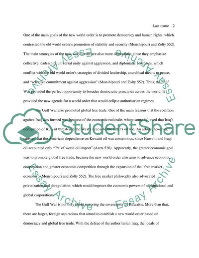 The Gulf War, Democracy, and Global Free Trade