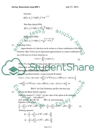On the Numerical Solution of Black-Scholes Equation