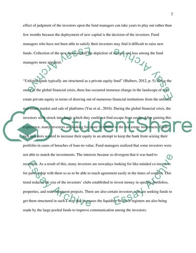 Appropriate Changes in the Operation of Unlisted Real Estate Funds Market