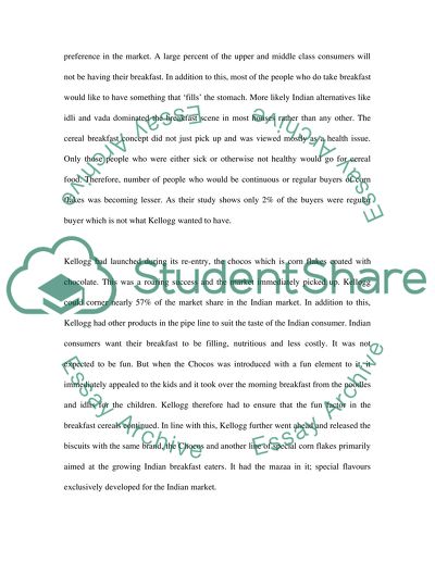Entry Strategy of Kellogg India