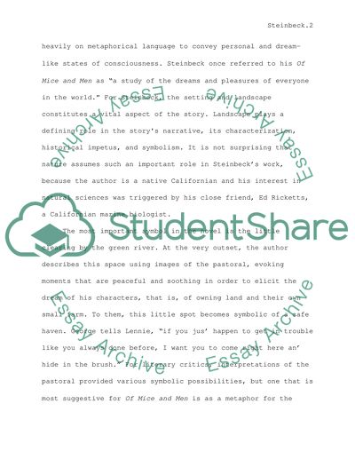 Symbolism in Of Mice and Men