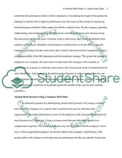 Common Merit vs Anniversary Date