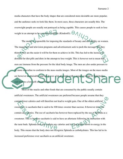 Marketing/advertisment and weight body image