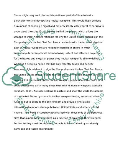 Nuclear Test Ban Treaty
