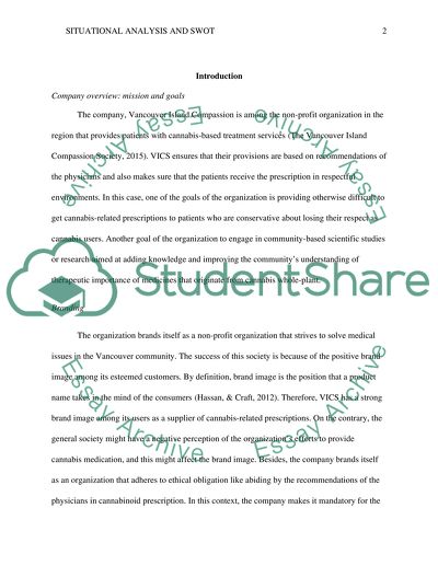 Situational Analysis and SWOT - Vancouver Compassion Society