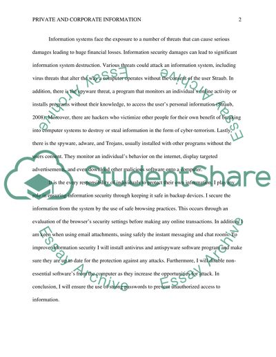 Private and corporate information