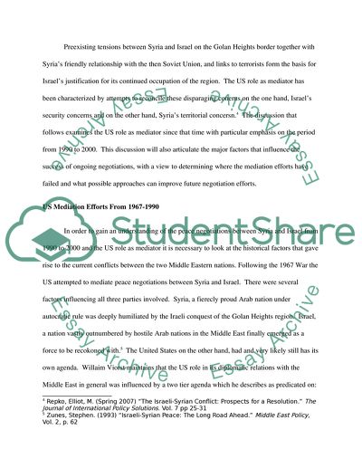 The Roots of the Israeli-Syrian Conflict