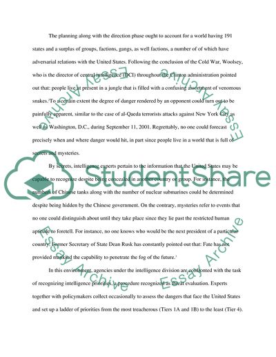 Challenges in the US Intelligence Community