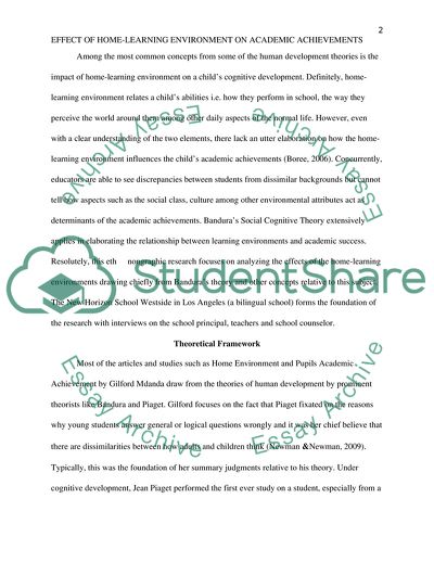 Effect of Home-Learning Environment on Academic Achievements