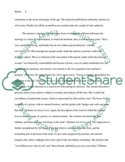 The Yellow Wallpaper: Subjugation of Women