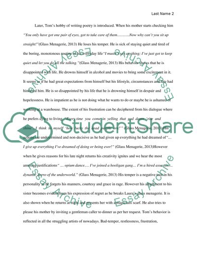 Toms Character as a Modern Tragic Hero in the Glass Menagerie