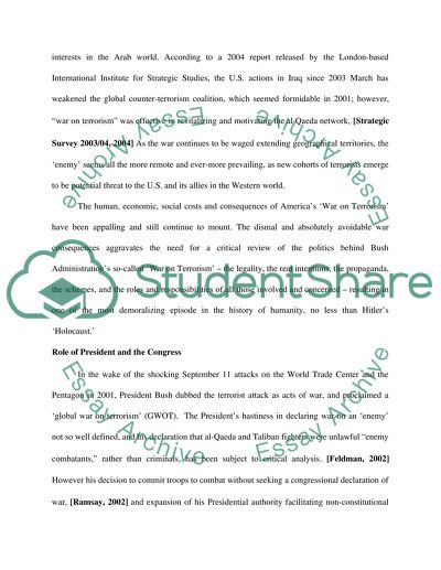 A Primer in the Politics of the War on Terror