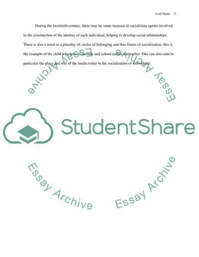 Major Issues of the Process of Socialization