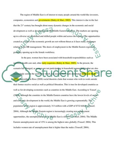 The Determination of the Changing Status of Womens Role in the Qatari Health Industry