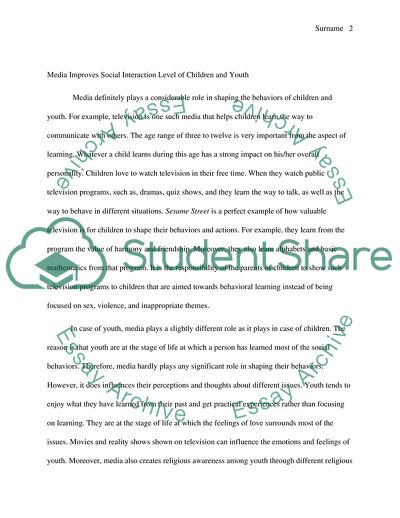 Causes and Effects of Media on Children and Youth