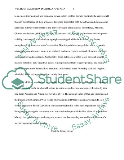 Western expansion In Africa and Asia