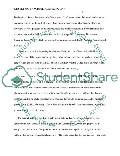 Mothers Experiences Caring for Their Children