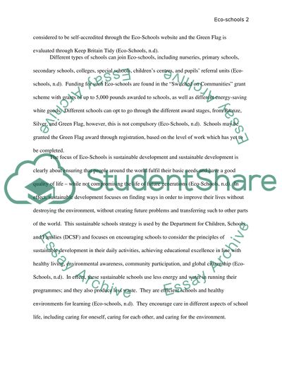 The Advantages And Disadvantages Of Eco Schools Essay Example Topics 