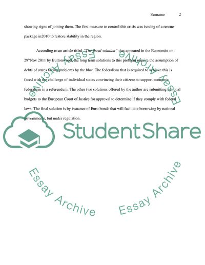 The Global Financial Crisis in Europe