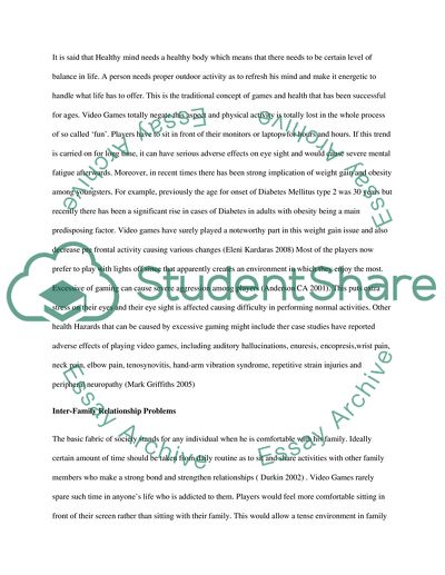 How Far Do You Agree That Video Games have had a Negative Effect on Society