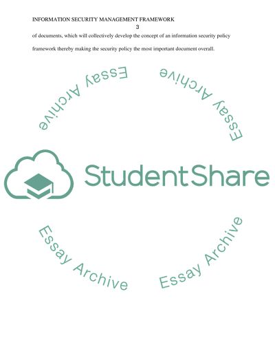 Information security management framework