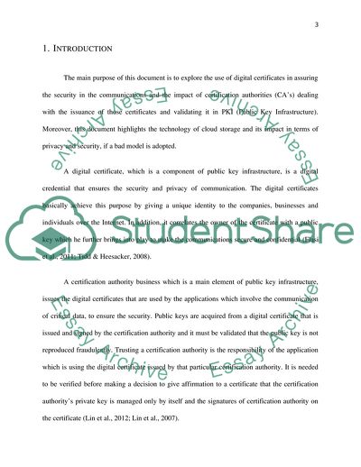 Digital Certificates and Certification Authorities