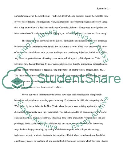 International Politics and International Events