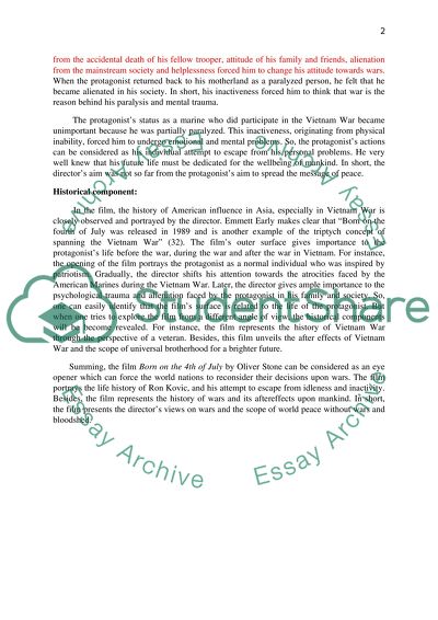 Review/Summary of the movie Born on the 4th of July