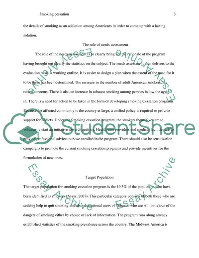 Smoking Cessation in the US