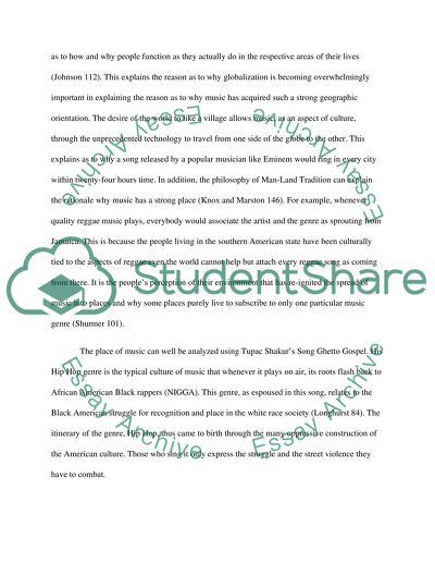 The Place of (Popular) Culture: Music and The City