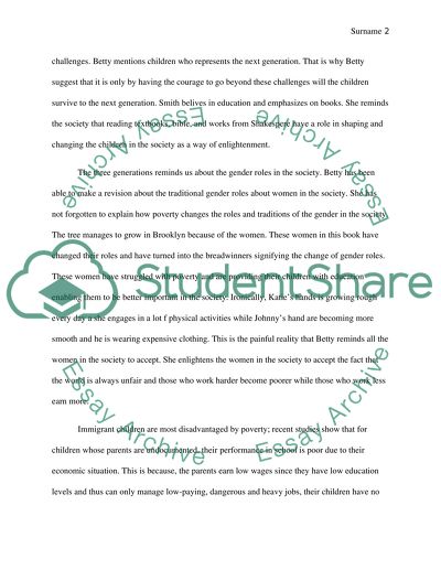 Semestral Project- A Tree Grows in Brooklyn