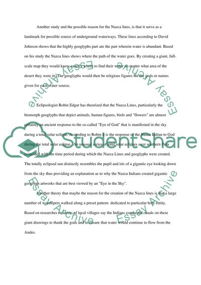 Reasons for the Nazca Lines