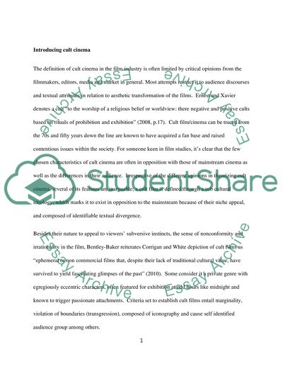 The Genre of Horror as Cult Cinema