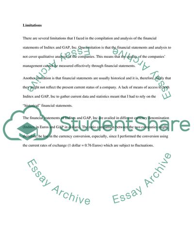 The Financial Statements of Inditex and GAP