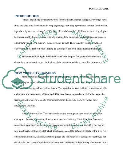 New York City Floods and Its Consequences