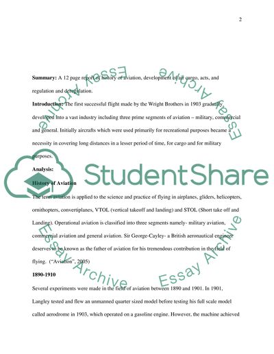 History of Air Cargo