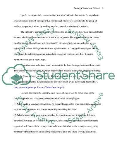 Setting Climate and Culture - The Managers Responsibility