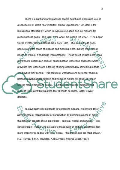 Attitudes towards Health and Illness and How These Affect the Work of a Practicing Nurse
