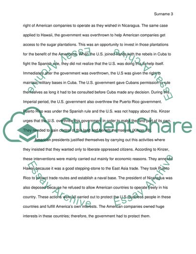 Reaction Paperon Overthrow by Stephen Kinzer