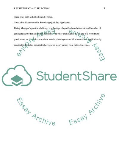 Recruitment and Selection