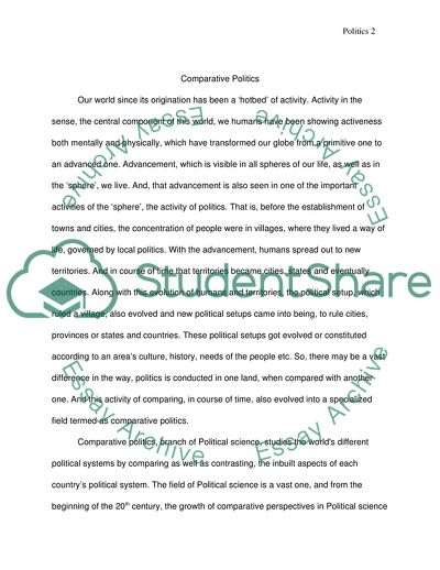 Studying Comparative Politics