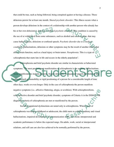 Schizophrenia and Other Psychotic Disorders