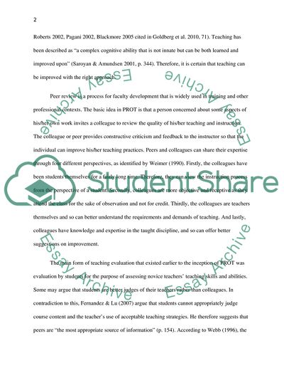 The Main Form of Teaching Evaluation: Teachers Teaching Skills and Abilities