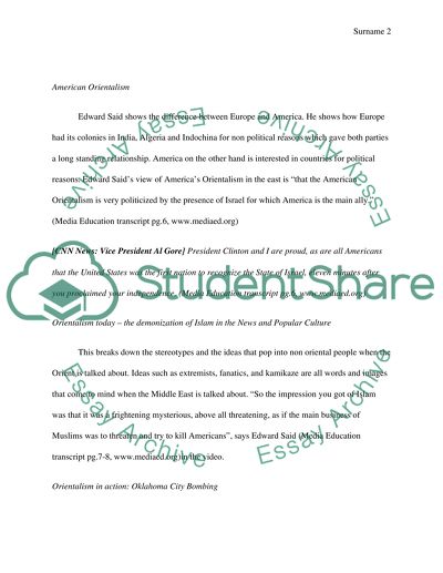 The Question of Orientalism: the Demonization and Islam