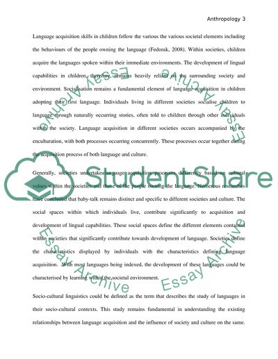 Language Anthropology in Different Societies