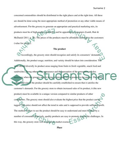 Solving Marketing Problems of a Grocery Store