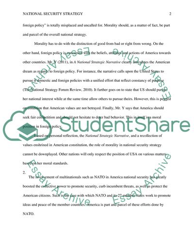 National Security Strategy of the United States