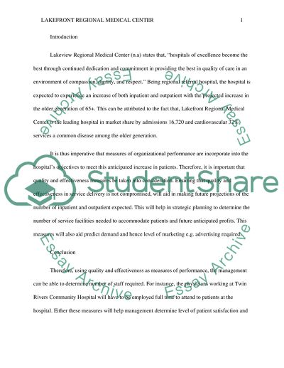 Measuresure of Organizational Performance