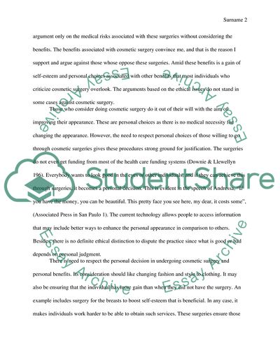 Cosmetic Surgery Demand