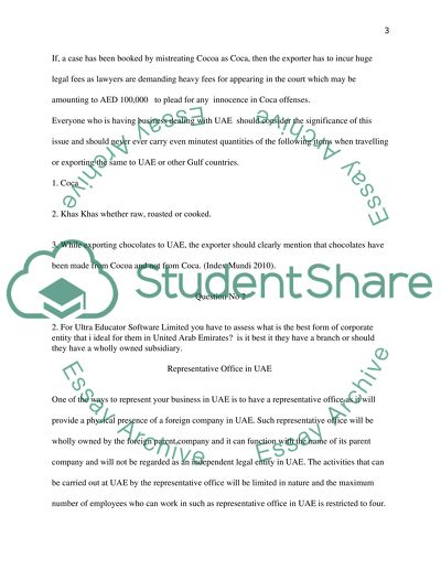 Exporting Chocolates to UAE